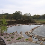 Outdoor pond installed in Ozaukee County